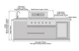 Buschbeck Oxford 4 Burner Gas BBQ Outdoor Kitchen with Fridge and Sink